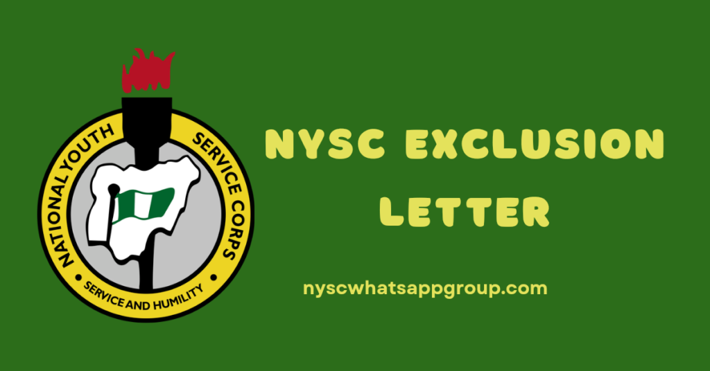 NYSC Exclusion Letter