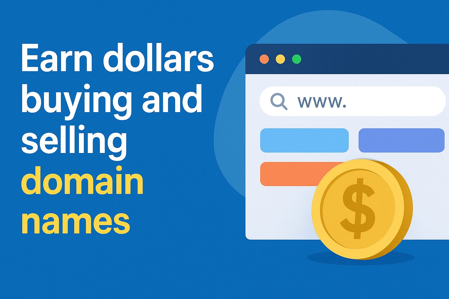 How to make money online selling domain names