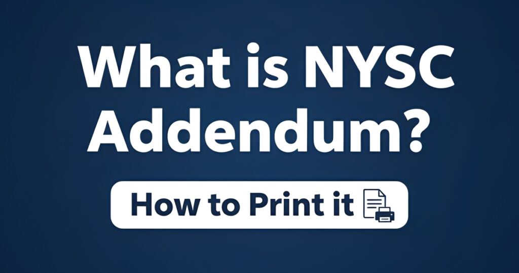 NYSC Addendum