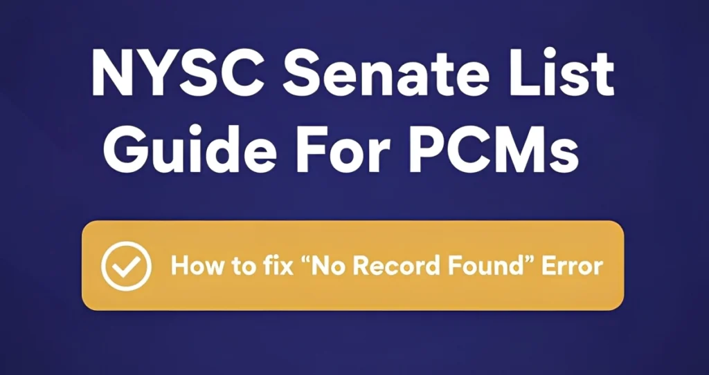 How to check my name on NYSC senate list portal