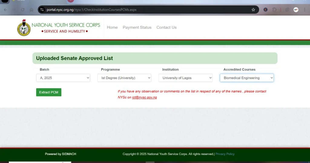 How to check NYSC graduation list step by step
