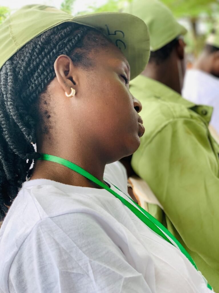 Sleeping during SAED lectures in NYSC camp